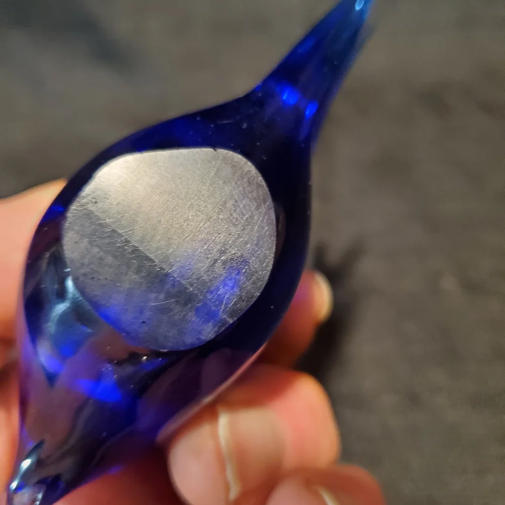 Blue Glass Fish Figurine